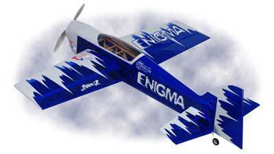 HYPERION ENIGMA 15E VECTOR THRUST 3D ARF W/ZS-2218-14 MOTOR BLUE