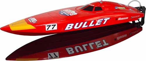 BULLET RC BOAT RTR 2.4G W/LIPO BATTERY & CHARGER