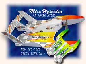 HYPERION "MISS HYPERION" HYDRO FLYING BOAT W/POWER SET - GREEN