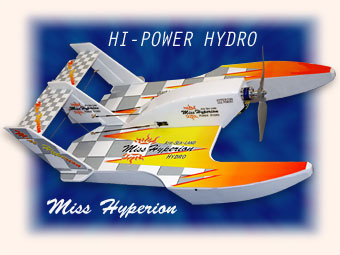 HYPERION "MISS HYPERION" HYDRO FLYING BOAT W/POWER SET - RED