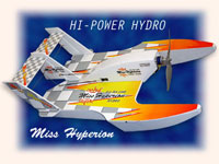 HYPERION "MISS HYPERION" HYDRO FLYING BOAT W/POWER SET - RED