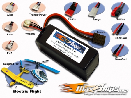 Lipo 10000mah 2S 7.4V Pack