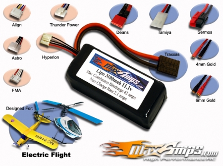 Lipo 3100HV 3S2P 11.1V Pack