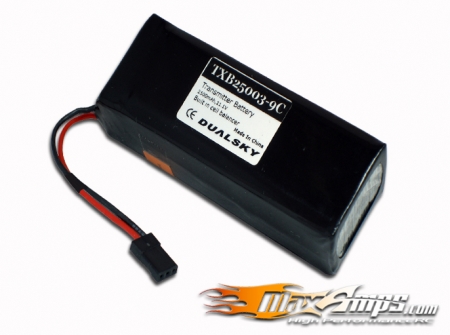 Lipo 2500mah 11.1V Transmitter Brick Pack with built in balancer